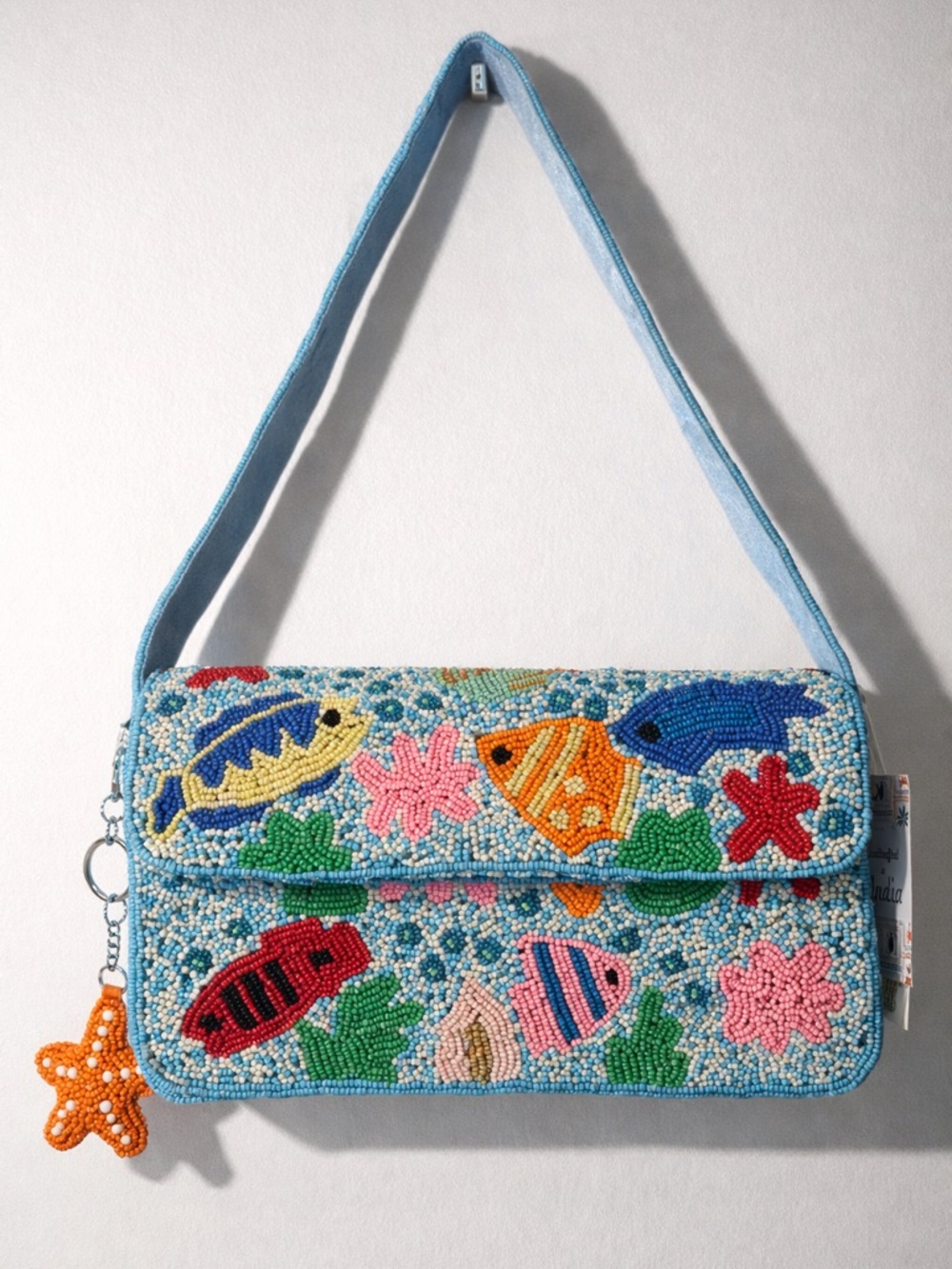 Beaded Under the Sea Shoulder Bag